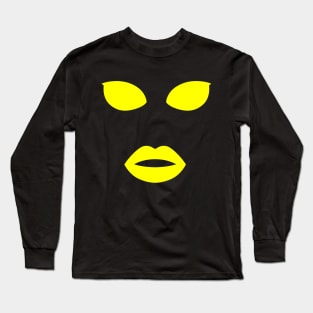 faces eyes yellow mouth Long Sleeve T-Shirt